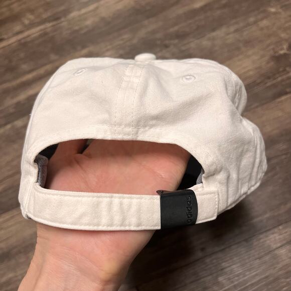 Adidas Originals Three Stripe Life Unisex Patch Dad Hat Strapback Cap Cream OS - Picture 5 of 6